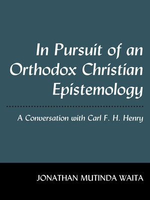 cover image of In Pursuit of an Orthodox Christian Epistemology